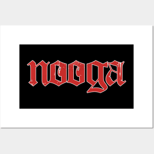 Nooga Cool Vintage Streetwear Style Typography Chattanooga Lookouts Fans Southern League Baseball Team Supporter Merch Posters and Art